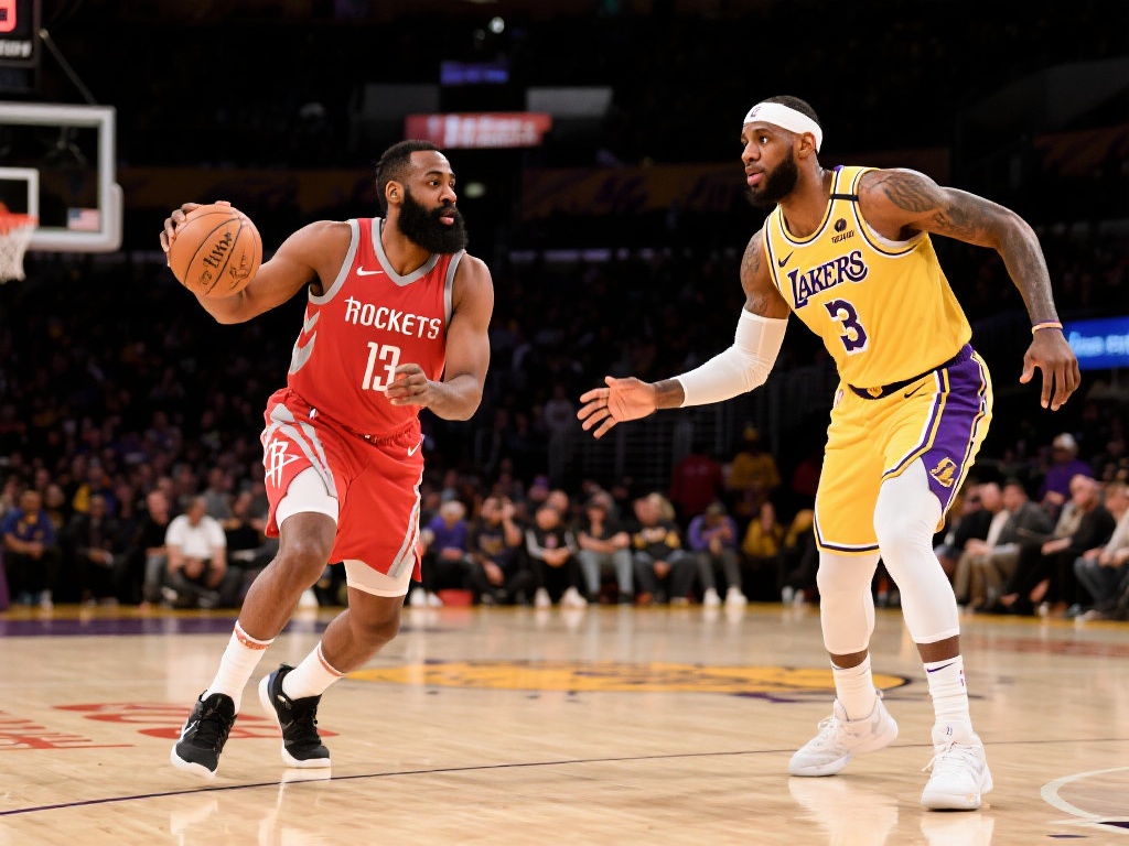 4月1日焦点战:火箭挑战湖人 在NBA的激烈赛场上,每一场比赛都充满了